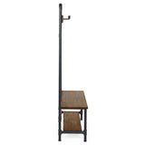 Wooden Hallway Stand With Bench - Boston