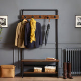 Wooden Hallway Stand With Bench - Boston