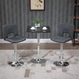 Wooden Height Adjustable Counter Bar Table Square With Swivel Top - Velmora