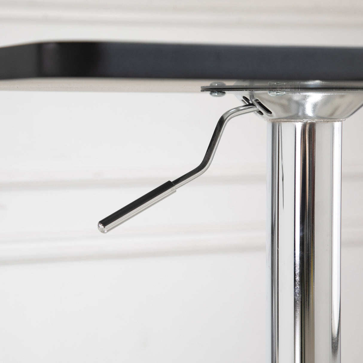 Wooden Height Adjustable Counter Bar Table Square With Swivel Top - Velmora