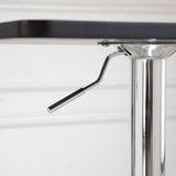 Wooden Height Adjustable Counter Bar Table Square With Swivel Top - Velmora