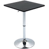 Wooden Height Adjustable Counter Bar Table Square With Swivel Top - Velmora