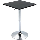 Wooden Height Adjustable Counter Bar Table Square With Swivel Top - Velmora
