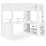Wooden High Sleeper Bed With Gaming Desk - Blaze