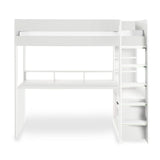 Wooden High Sleeper Bed With Gaming Desk - Blaze