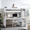 Wooden High Sleeper Bed With Gaming Desk - Blaze