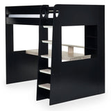 Wooden High Sleeper Bed With Gaming Desk - Blaze