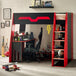 Wooden High Sleeper Bed With Gaming Desk - Eagle