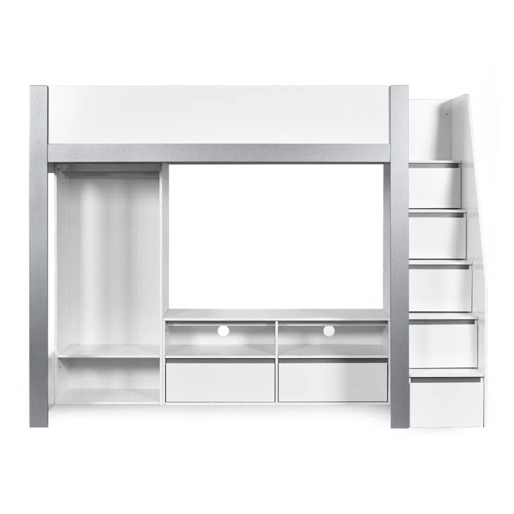 Wooden High Sleeper Bed With Ladder - Gaia