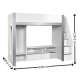 Wooden High Sleeper Bed With Ladder - Gaia