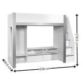 Wooden High Sleeper Bed With Ladder - Gaia