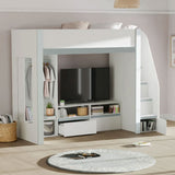Wooden High Sleeper Bed With Ladder - Gaia