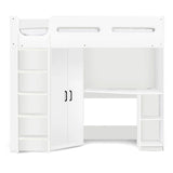 Wooden High Sleeper Bed With Ladder - Hercules