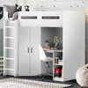 Wooden High Sleeper Bed With Ladder - Hercules