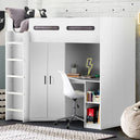 Wooden High Sleeper Bed With Ladder - Hercules