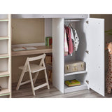 Wooden High Sleeper Bed With Ladder - Ocean
