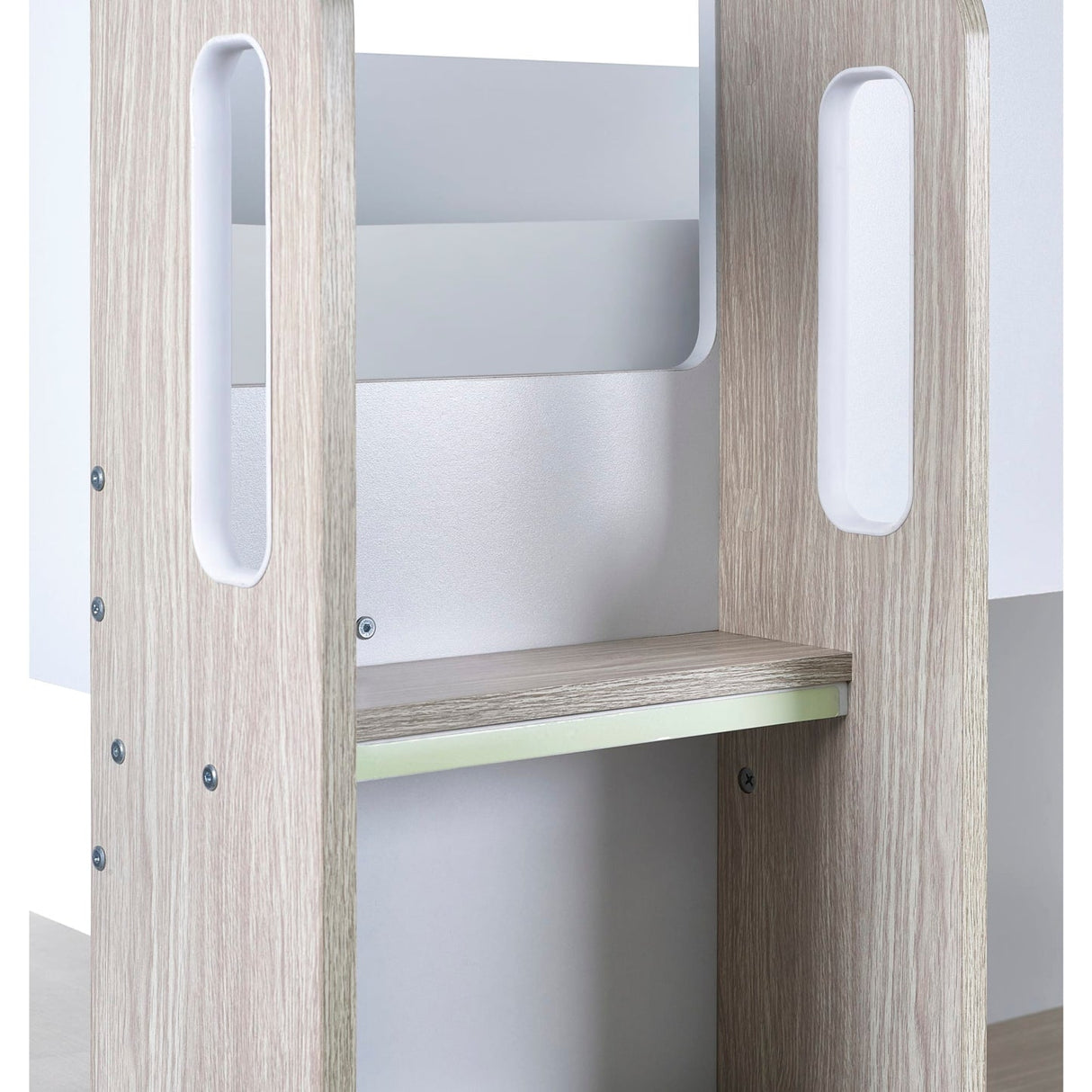 Wooden High Sleeper Bed With Ladder - Ocean