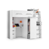 Wooden High Sleeper Bed With Ladder - Pegasus