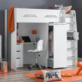Wooden High Sleeper Bed With Ladder - Pegasus