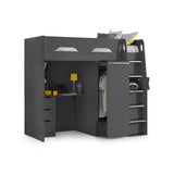 Wooden High Sleeper Bed With Ladder - Pegasus