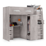 Wooden High Sleeper Bed With Ladder - Pegasus