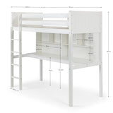 Wooden High Sleeper Bed With Ladder - Titan