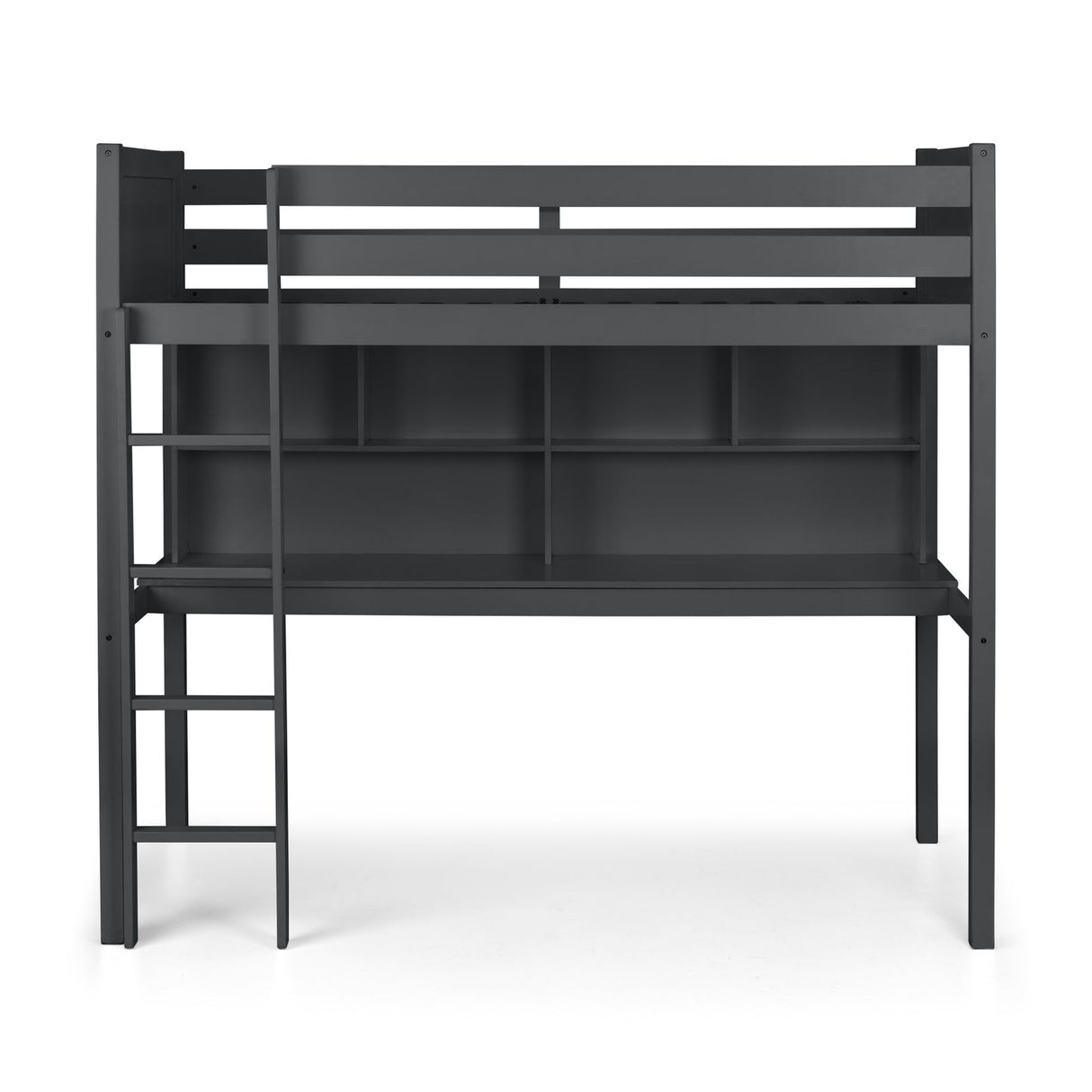Wooden High Sleeper Bed With Ladder - Titan