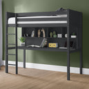 Wooden High Sleeper Bed With Ladder - Titan