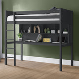 Wooden High Sleeper Bed With Ladder - Titan