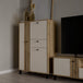 Wooden Highboard 88.1cm Wide With 3 Doors And 1 Drawer - Grafton