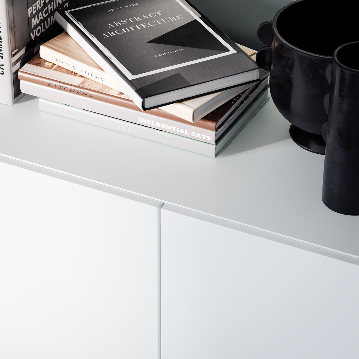 Wooden Highboard With 4 Doors - Sali