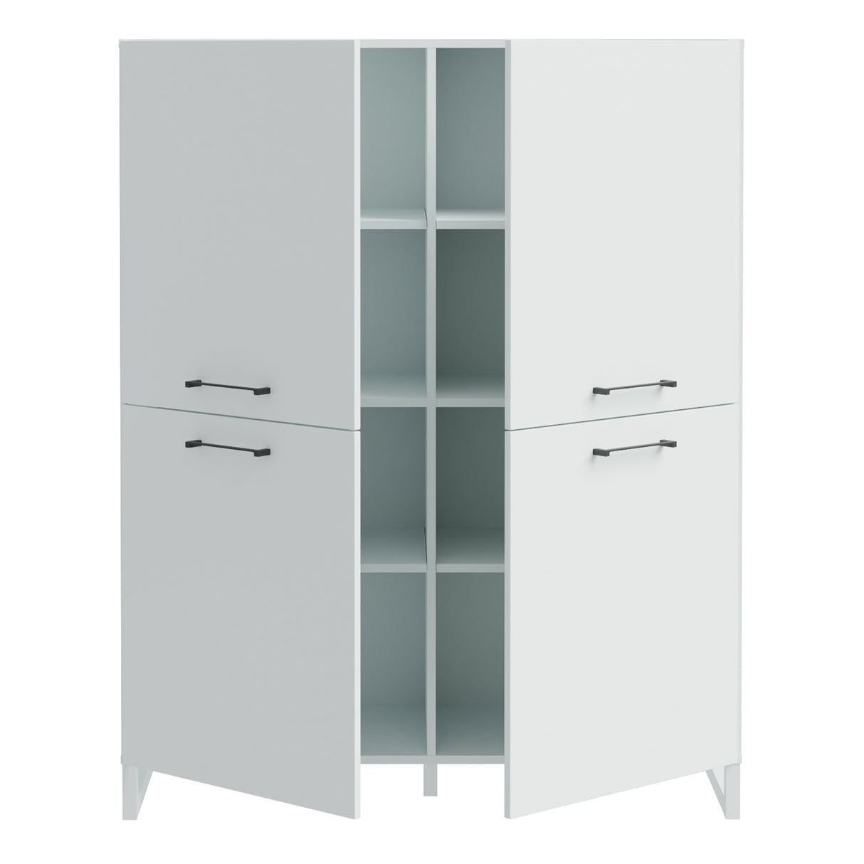 Wooden Highboard With 4 Doors - Sali