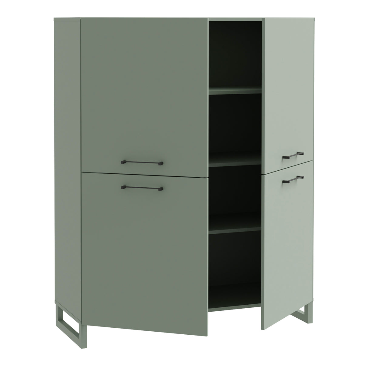 Wooden Highboard With 4 Doors - Sali