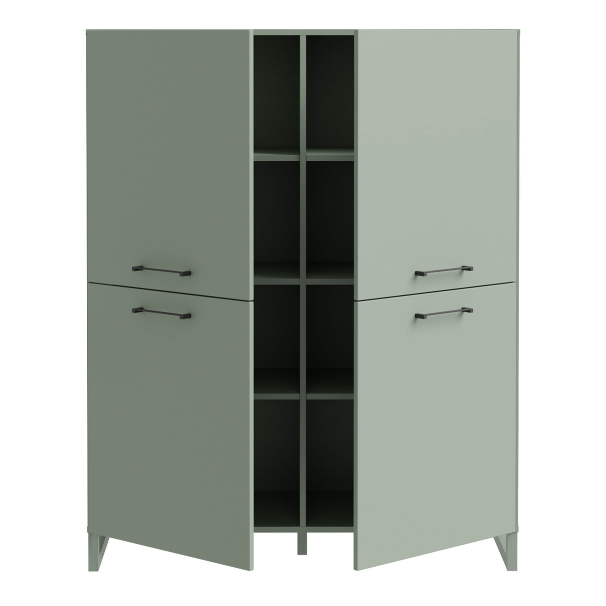 Wooden Highboard With 4 Doors - Sali