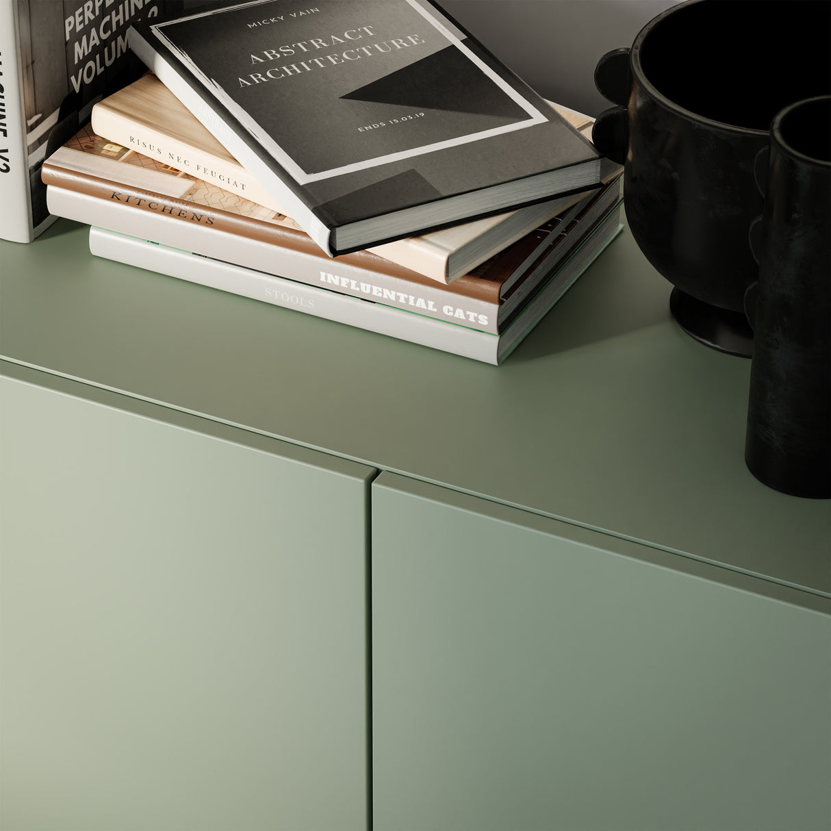 Wooden Highboard With 4 Doors - Sali
