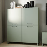 Wooden Highboard With 4 Doors - Sali