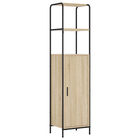 Wooden Highboard 40cm Wide With Steel Frame - Vantage Home