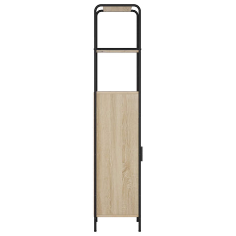 Wooden Highboard 40cm Wide With Steel Frame - Vantage Home