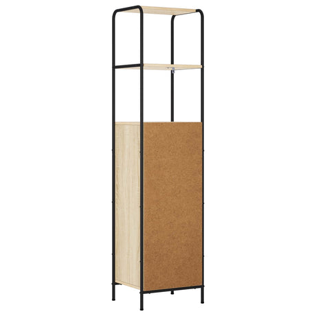 Wooden Highboard 40cm Wide With Steel Frame - Vantage Home