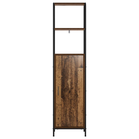 Wooden Highboard 40cm Wide With Steel Frame - Vantage Home