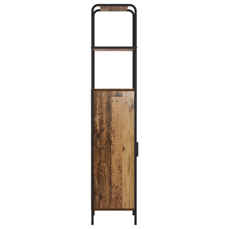 Wooden Highboard 40cm Wide With Steel Frame - Vantage Home