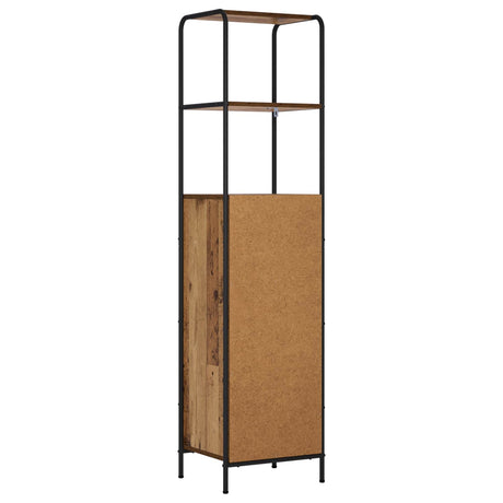 Wooden Highboard 40cm Wide With Steel Frame - Vantage Home