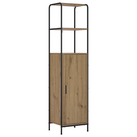 Wooden Highboard 40cm Wide With Steel Frame - Vantage Home