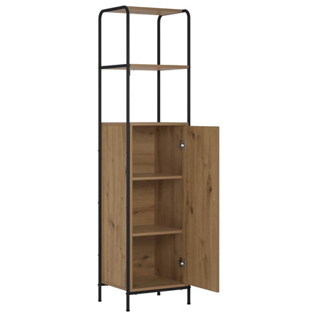 Wooden Highboard 40cm Wide With Steel Frame - Vantage Home
