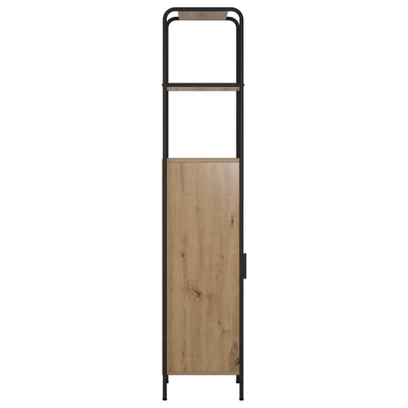 Wooden Highboard 40cm Wide With Steel Frame - Vantage Home