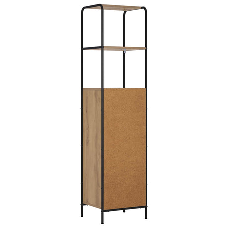 Wooden Highboard 40cm Wide With Steel Frame - Vantage Home