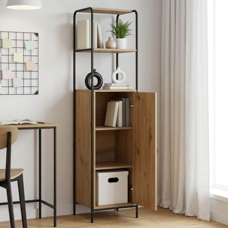 Wooden Highboard 40cm Wide With Steel Frame - Vantage Home