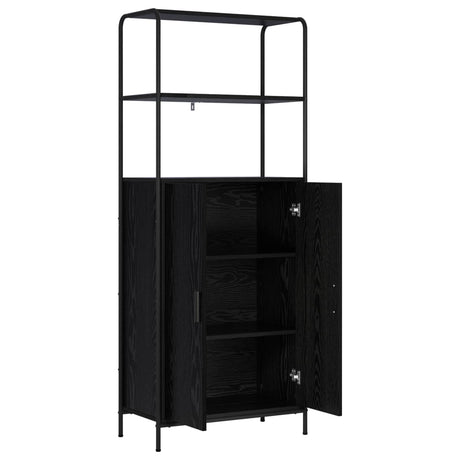 Wooden Highboard 65cm Wide With Steel Frame - Vantage Home