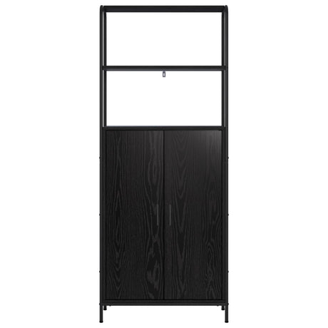 Wooden Highboard 65cm Wide With Steel Frame - Vantage Home