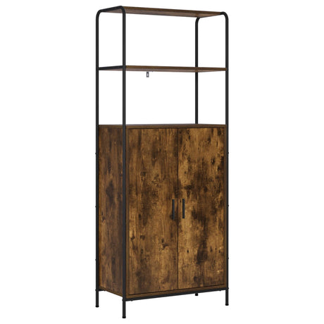 Wooden Highboard 65cm Wide With Steel Frame - Vantage Home